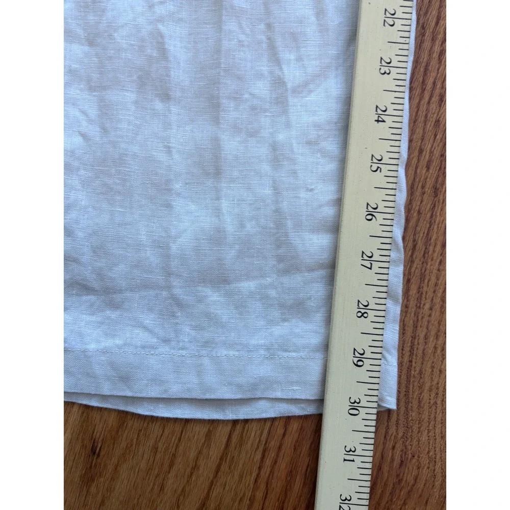 Quince 100% European Linen Pleated Trouser Wide Leg‎ Pants Beige NWT Womens 14